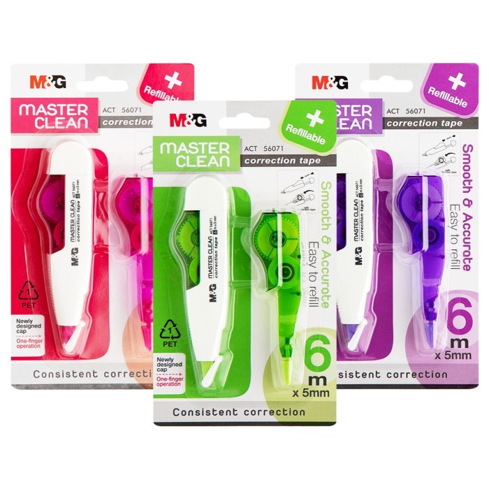 เทปลบคําผิด Roll 6M Master Clean + รีฟิล M&G ACT56071 Ex Roll Type
