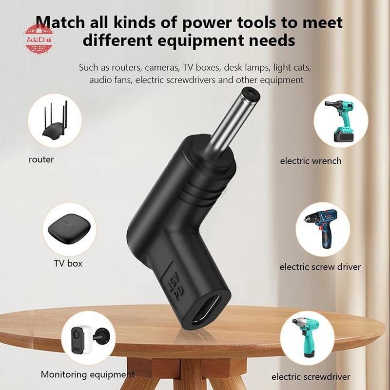 Adachoi USB C PD ถึง DC Power Connector Universal 5/9/12V ประเภท C ถึง DC แจ็คปลั๊กชาร์จอะแดปเตอร์แปลงสําหรับเราเตอร์แท็บเล็ตพัดลมขนาดเล็ก TH