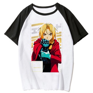 เสื้อยืด พิมพ์ลายการ์ตูน Fullmetal Alchemist 2000s สไตล์ฮาราจูกุ สําหรับผู้หญิง