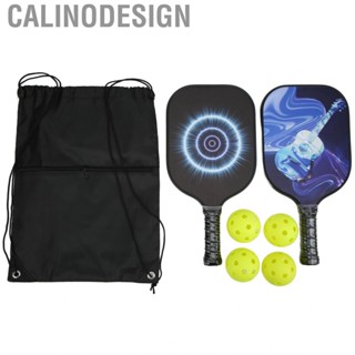 Calinodesign Pickleball Racket Set In/Outdoor Paddle Glass Fiber PP Core W/4 Ba WT