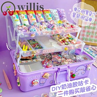 Willis ครีม Guka ชุดของเล่นเด็ก Diy สมุดทํามือ ของขวัญเด็ก เครื่องมือ Guka พวงกุญแจ แฮนด์เมด ขนาดใหญ่ กล่องของขวัญ เครื่องมือบัญชีมือ Diy ชุดทําด้วยมือ บัญชี Goo ชุดการ์ด