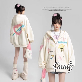 Candy Kids  เสื้อผ้าผู้ญิง แขนยาว เสื้อฮู้ด คลุมหญิง สไตล์เกาหลี แฟชั่น  สวยงาม สบาย สไตล์เกาหลี Korean Style A98J912 36Z230909