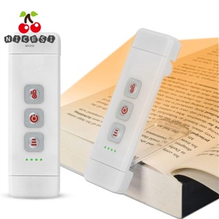 Nicesi โคมไฟอ่านหนังสือ LED แบบคลิปหนีบ ชาร์จ USB ขนาดเล็ก แบบพกพา