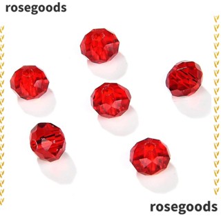 Rosegoods1 ลูกปัดแก้ว สีแดง 8 มม. สําหรับทําเครื่องประดับ สร้อยข้อมือ DIY 330 ชิ้น