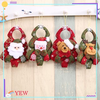 Yew จี้ตุ๊กตาซานตาคลอส สโนว์แมน น้ําหนักเบา สําหรับตกแต่งต้นคริสต์มาส DIY 3 ชิ้น