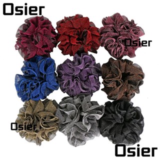 Osier1 ยางรัดผม ผ้ากํามะหยี่ แวววาว ยืดหยุ่น สีทอง กํามะหยี่ ขนาดใหญ่ เรียบง่าย ศิลปะ กลิตเตอร์ ผ้ามัดผมหางม้า ยางรัดผม