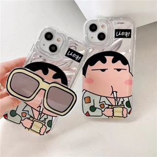 เคสป้องกันโทรศัพท์มือถือ แบบนิ่ม ลายการ์ตูนชินจัง สําหรับ Apple iPhone11 12 13 14 15pro max xs xr 7 8p