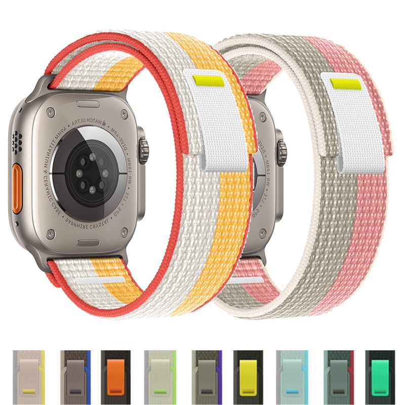 สายนาฬิกาข้อมือไนล่อน สําหรับ iWatch Ultra Band 49 มม. 44 มม. 40 มม. 41 มม. 42 มม. 45 มม. 49 มม. iWatch series 8 SE 7 6 5 4