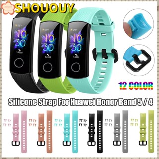 Shououy สายรัดข้อมือ แบบนิ่ม แบบเปลี่ยน สําหรับ Honor Band 5 4