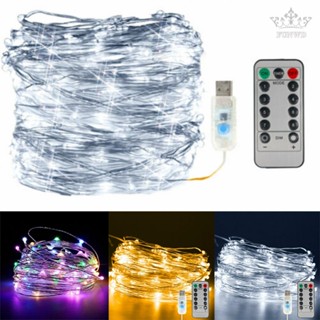 สายไฟหิ่งห้อย LED 200 ดวง สายทองแดง เสียบ USB สําหรับตกแต่ง DIY