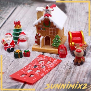 [Sunnimix2] ชุดบันไดเรซิ่น ขนาดเล็ก 1:12 สําหรับบ้านตุ๊กตา ห้องนอน ปาร์ตี้ คริสต์มาส