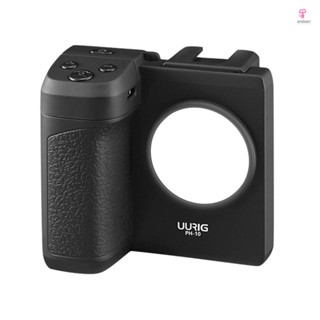 UURIG Wireless Handle Grip: Stabilizer for Smartphone Vlog Selfie - Remote Control and LED Fill Light for iPhone and Android