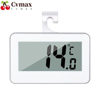 Cvmax เครื่องวัดอุณหภูมิตู้เย็น จอแสดงผล LCD ขนาดใหญ่ 0 2 แพ็ค℃~50℃ เครื่องวัดอุณหภูมิดิจิทัล พร้อมตะขอ สีขาว เตือนภัย เสียงดี บันทึกสูงสุด เครื่องวัดอุณหภูมิ ตู้แช่แข็ง ในร่ม กลางแจ้ง