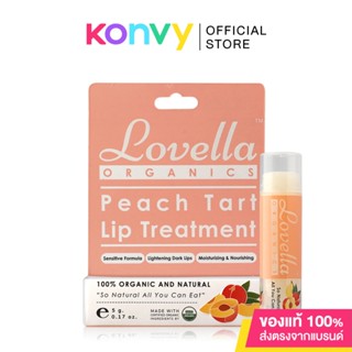 Lovella Organics Peach Tart Lip Treatment  5g.