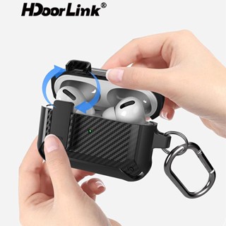 Hdoorlink เคสล็อคนิรภัย พร้อมพวงกุญแจ สําหรับ Air pod Pro 2 Air pod Pro 3 Air pods Pro 2nd Generation