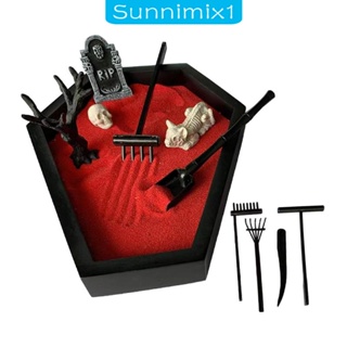 [Sunnimix1] ถาดสวน พร้อมทราย ของขวัญแม่มด น่าขนลุก ฮาโลวีน สําหรับตกแต่งสวน โต๊ะทํางาน ในร่ม ผู้ใหญ่