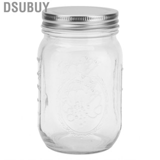 Dsubuy 500ml  Storage Jar Clear Glass Canning With Sealed Lid For Honey Jam G