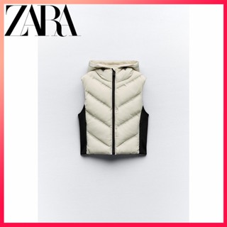 Zara ใหม่ เสื้อกล้าม ผ้าฝ้าย แขนกุด สําหรับผู้หญิง