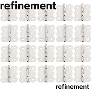 Refinement บานพับประตู โลหะผสม สีเงิน ทนทาน กันสนิม 20 ชิ้น