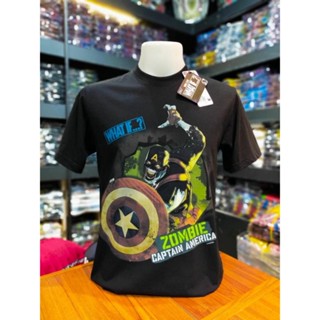 SO.BEST เสื้อยืด Marvel Zombie Captain America สกรีนหน้า-หลัง ลิขสิทธิ์แท้ มาร์เวล