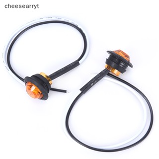 Chee Amber ไฟหรี่ LED ทรงกลม 12 24V 1 นิ้ว สีเหลืองอําพัน สําหรับติดด้านข้างรถยนต์ รถพ่วง 10 ชิ้น
 En