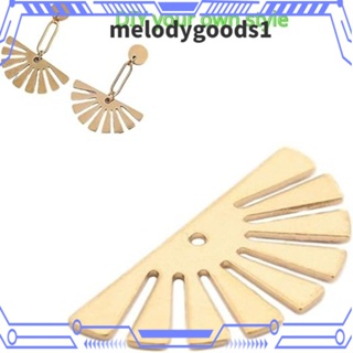 Melodygoods1 จี้ทองเหลือง รูปครึ่งวงกลม สําหรับทําเครื่องประดับ แฮนด์เมด