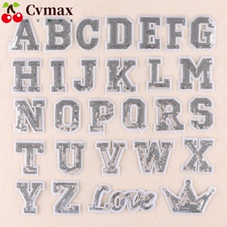 Cvmax แพทช์เลื่อม ลายตัวอักษร หัวใจ กลิตเตอร์ สําหรับตกแต่งกระเป๋า DIY 56 ชิ้น