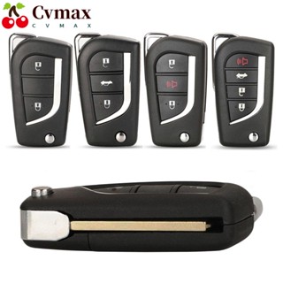 Cvmax รีโมตกุญแจรถยนต์ พับได้ ไม่มีชิป 2 3 4BTN แบบเปลี่ยน สําหรับ Toyota Levin Camry Reiz Highlander Corolla Toy48 Toy43