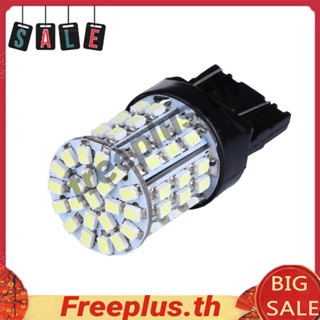 หลอดไฟเบรกท้ายรถยนต์ T20 W21W 7443 7440 LED 64-SMD 1206 สีขาว 2 ชิ้น [freeplus.th]