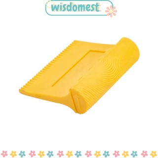 Wisdomest เครื่องมือยางลายไม้ สีเหลือง สําหรับตกแต่งผนังห้อง DIY