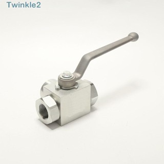 Twinkle บอลวาล์วไฮดรอลิค เหล็กคาร์บอน 1/4 นิ้ว ทนทาน 3 ทาง 7250 PSI KHB3K