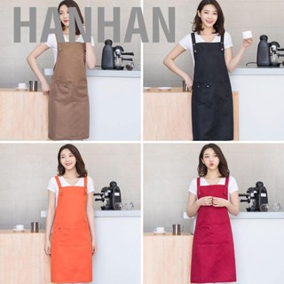 Hanhan Kitchen Cooking Apron Front Pocket Adjustable Water Resistant for Men Women Chef BBQ