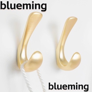 Blueming2 ตะขอแขวนเสื้อโค้ท ผ้าขนหนู โลหะผสมสังกะสี สีทอง สําหรับติดผนังห้องน้ํา ห้องครัว 2 แพ็ค