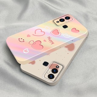 เคสโทรศัพท์มือถือแบบแข็ง ทรงสี่เหลี่ยม ลายหน้ายิ้ม สําหรับ Infinix Hot 12 Play Hot 10 Play 11 9 Note 12 Smart 6 TECNO Pova Neo