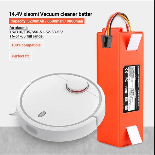 Newest 12800mAh 14.4V li-ion battery for XIAOMI ROBOROCK Vacuum Cleaner S50 S51 T4 T6 mi robot Vacuum Cleaner accessorie