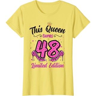 เสื้อยืด พิมพ์ลาย This Queen Turns 48 Girl ครบรอบ 48 ปี สําหรับเด็กผู้หญิง