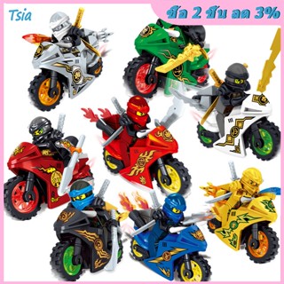 Rx บล็อกตัวต่อ รูปการ์ตูนอนิเมะ Ninjago 31050 ขนาดเล็ก ของขวัญวันเกิด สําหรับรถจักรยานยนต์ 8 ชิ้น