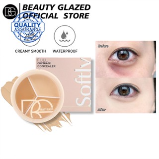 【พร้อมส่ง】BEAUTY Glazed คอนซีลเลอร์รองพื้น สามสี สีดํา B7P6