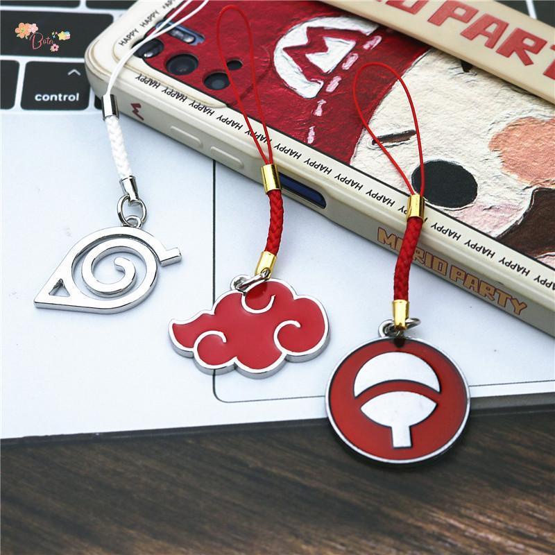 [Bota Shop] Naruto Mobile Phone Strap Short Chain Pendant u Disk Lanyard Key Ring Konoha Pendant Ita
