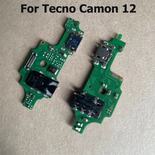 สําหรับ Tecno Camon 12 USB แท่นชาร์จพอร์ตซ็อกเก็ตแจ็คเสียบชาร์จขั้วต่อสายไฟสายเคเบิลอ่อน