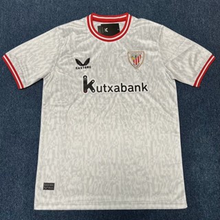 Fan Edition 2324 ใหม่ Bilbao Athletic เสื้อยืดลําลอง แขนสั้น สีขาว คุณภาพสูง AAA+