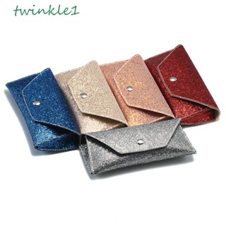 Twinkle1 กระเป๋าเก็บแว่นตากันแดด หนัง PU กันน้ํา ประดับเลื่อม สไตล์เกาหลี สําหรับผู้ชาย