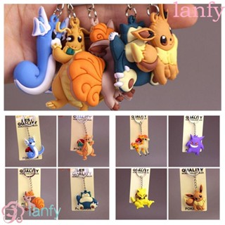 พวงกุญแจ PVC จี้รูปโปเกม่อน Charizard Dragonair Eevee Snorlax ของเล่นสําหรับเด็ก