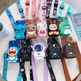 【ลิงค์เฉพาะที่กําหนดเอง】การ์ตูนน่ารัก กระเป๋าสตางค์ เคสโทรศัพท์ แบบนิ่ม