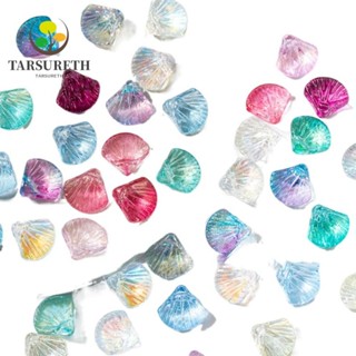 Tarsureth ลูกปัดหอยเชลล์ใส คละสี 0.3x0.39 นิ้ว สําหรับทําเครื่องประดับ สร้อยคอ 100 ชิ้น