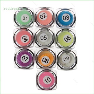 Redd ผงอีพ็อกซี่เรซิ่น UV เรืองแสง 10 สี สําหรับทําเครื่องประดับ DIY