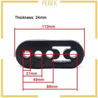 [Perfk] อุปกรณ์เมาท์ขาตั้งยาง 4 หลุม ดูดซับแรงกระแทก สําหรับแขวนท่อไอเสียรถยนต์