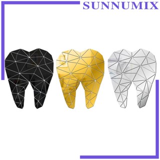 [Sunnimix] สติกเกอร์กระจก ทรงสามเหลี่ยม สีดํา สีทอง DIY สําหรับติดตกแต่งผนังบ้าน