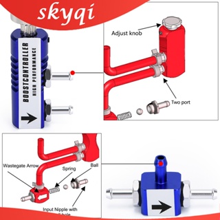 ตัวควบคุมเทอร์โบชาร์จเจอร์ วาล์วควบคุมบูสต์ แบบแมนนวล อะลูมิเนียม ปรับได้ แบบเปลี่ยน สีฟ้า แดง