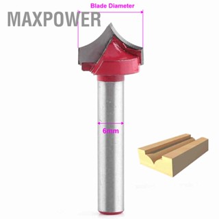 Maxpower 6mm Shank 3D CNC เครื่องแกะสลัก V Groove เข็มปลาย Router Bit งานไม้แกะสลักเครื่องมือ